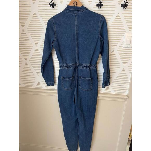 Venus Women’s Size 6 Medium Embroidered Floral Denim Skinny Pant Jumpsuit - Picture 4 of 4